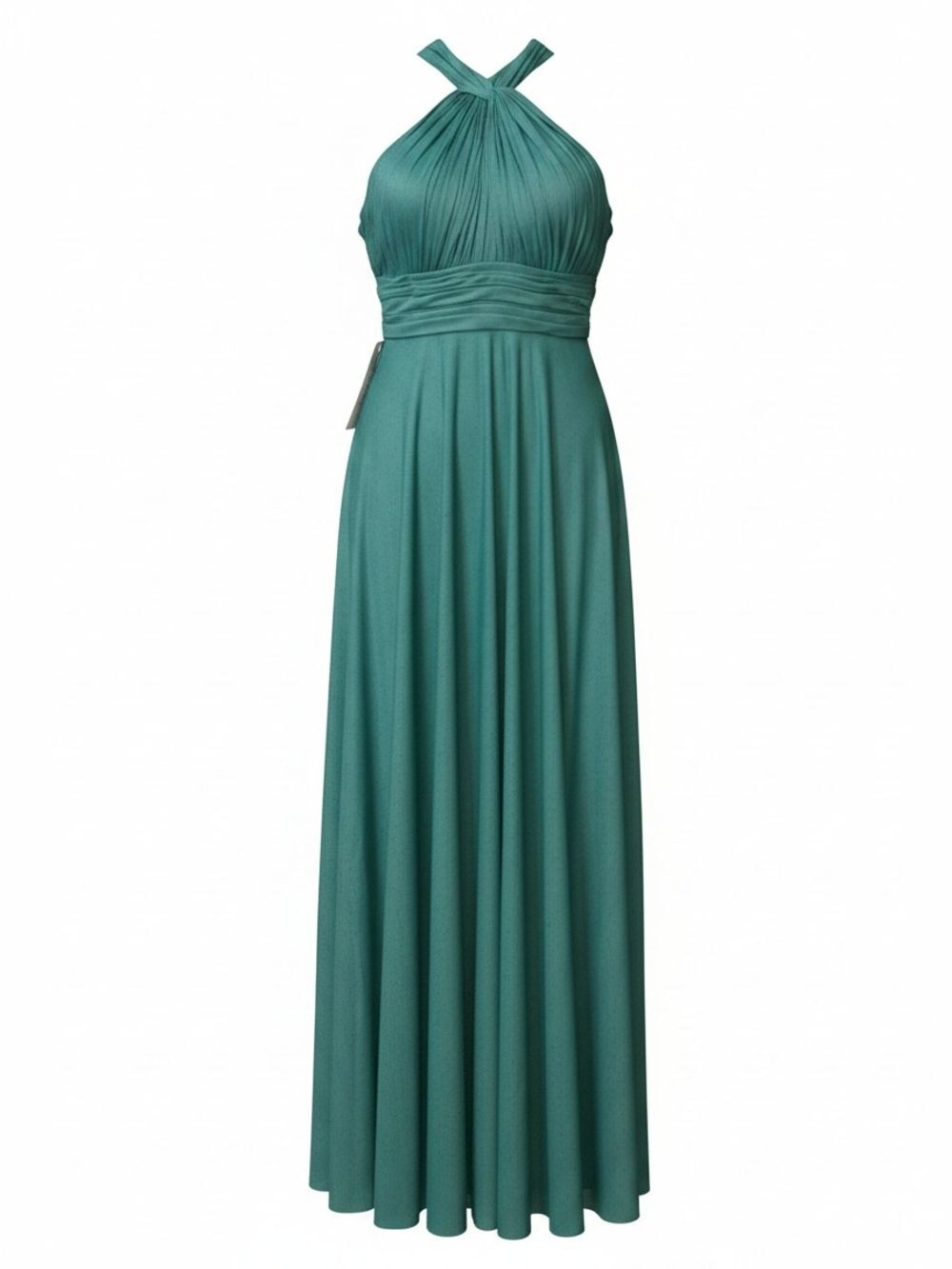 Azazie Charlize Halter Maxi Dress | Size: A8 | Color "Jade"